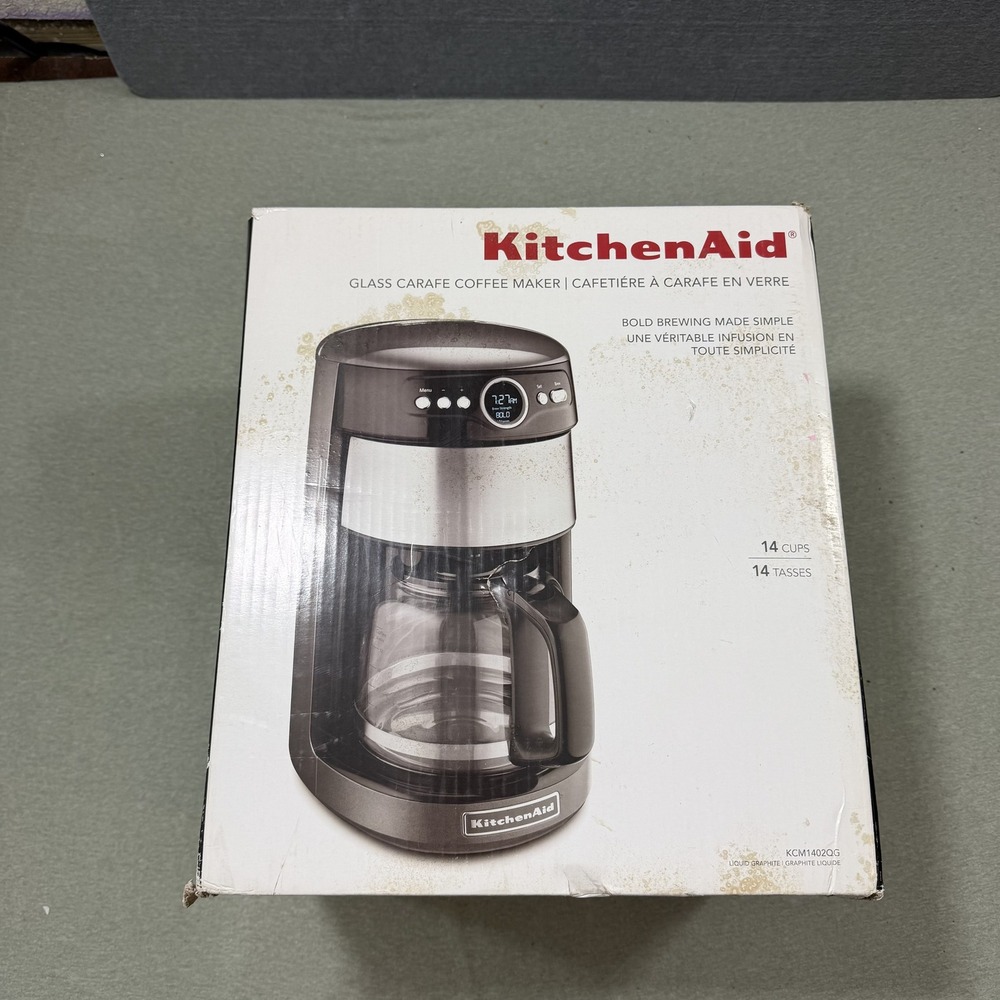 KitchenAid Coffee Maker 14 Cup Liquid Graphite KCM1402QG Glass Carafe New